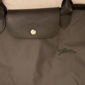 Longchamp Le Pliage Bag in Gray with Embossed Logo